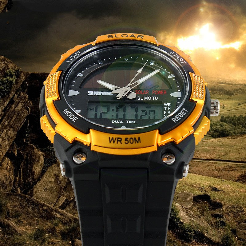 Solar Powered Waterproof Electronic Watch