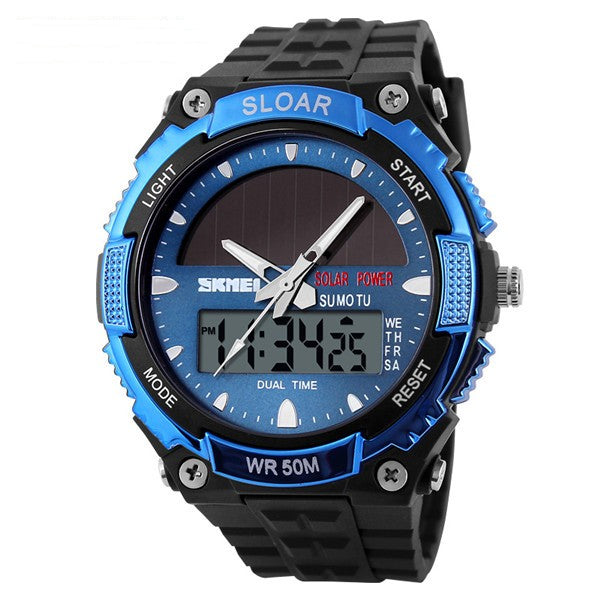 Solar Powered Waterproof Electronic Watch