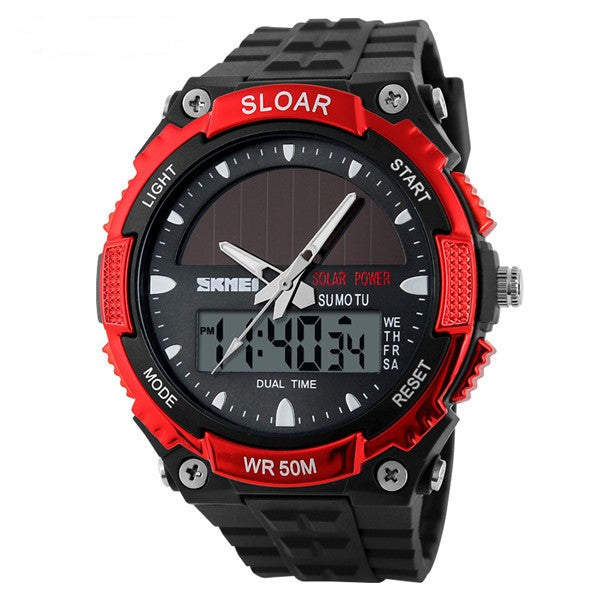 Solar Powered Waterproof Electronic Watch