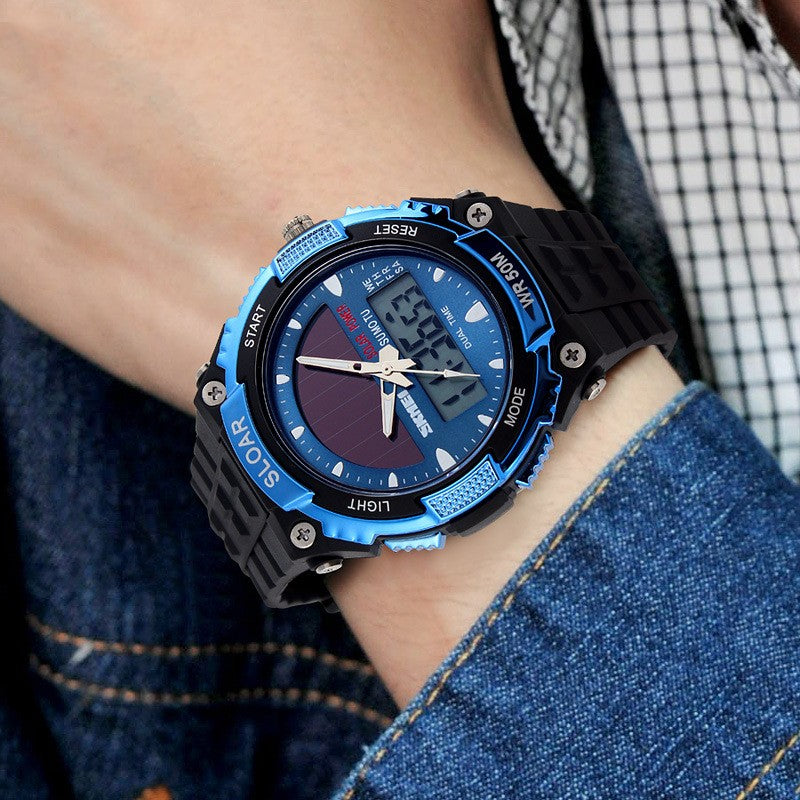 Solar Powered Waterproof Electronic Watch