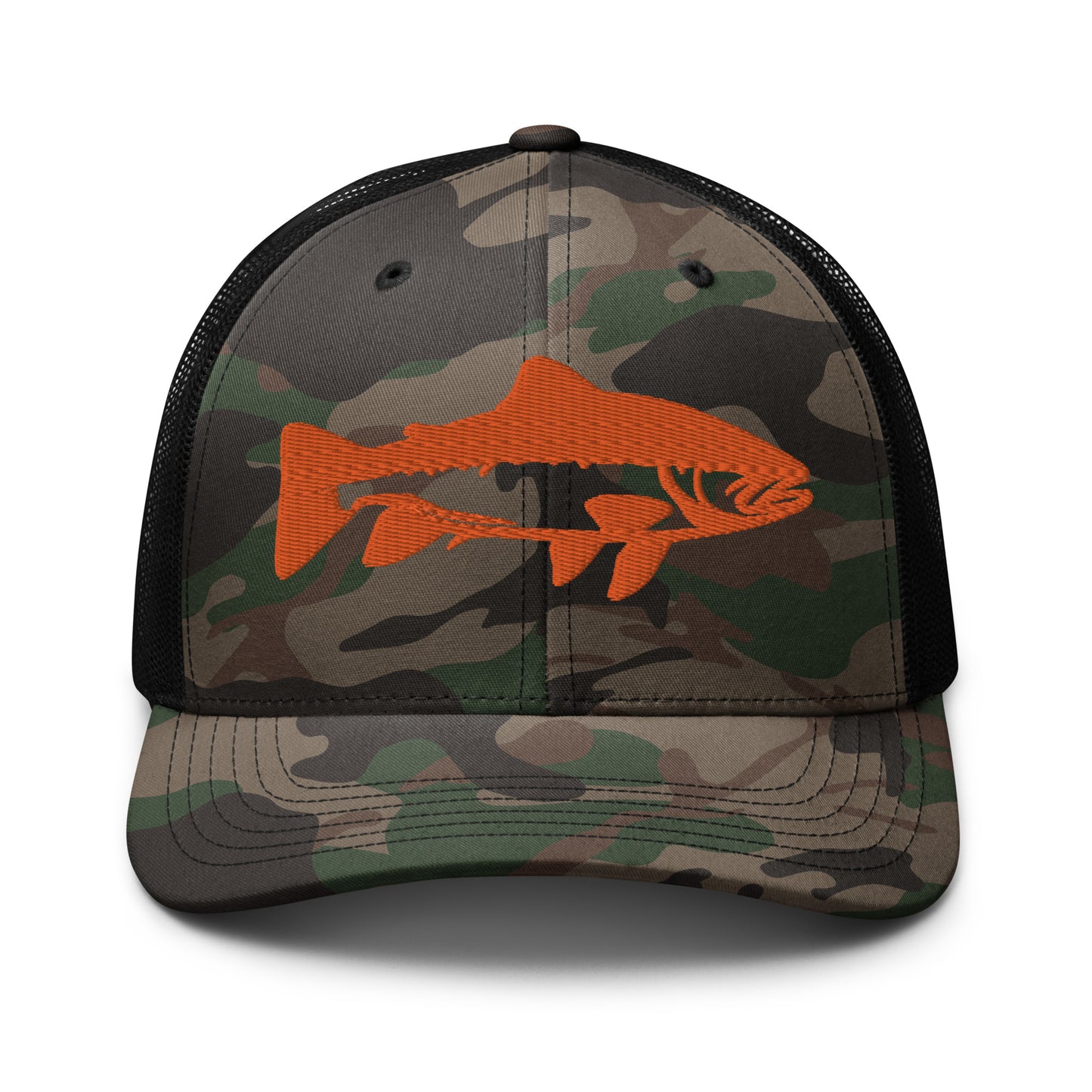 Camouflage Trout trucker hat