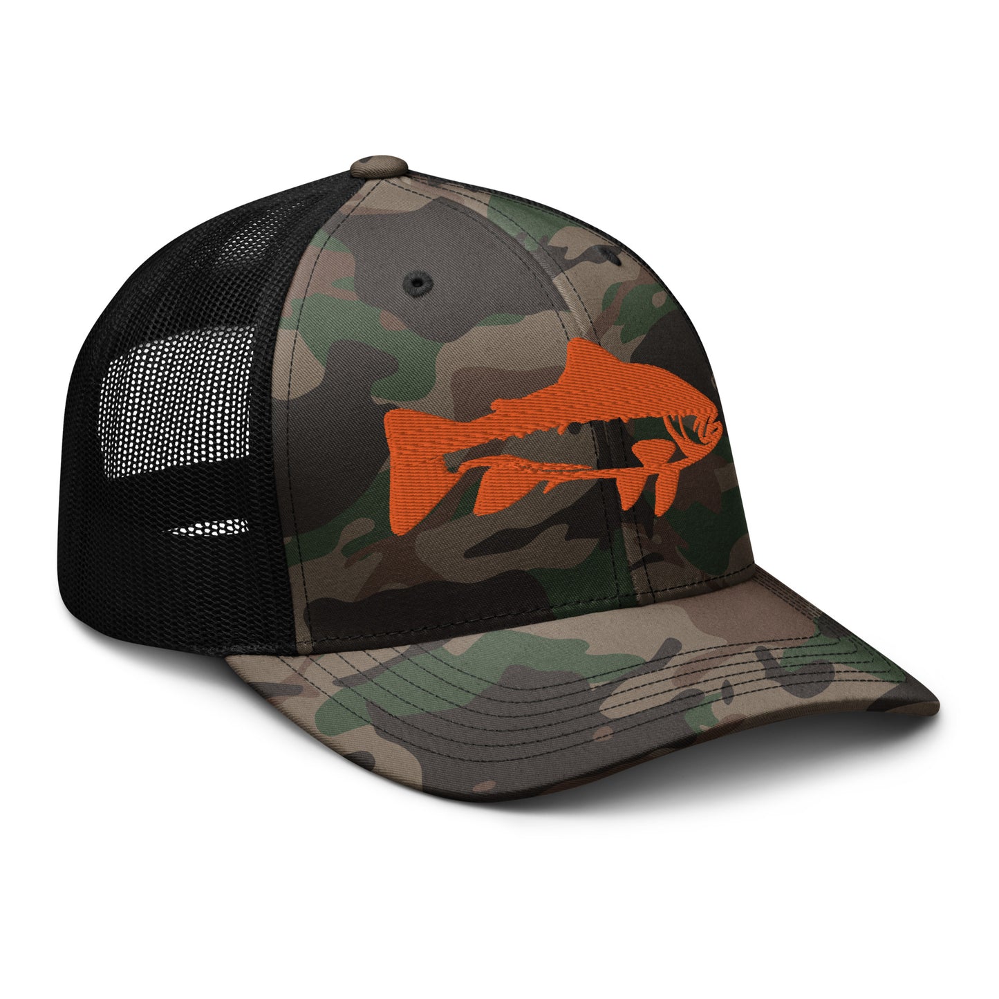 Camouflage Trout trucker hat