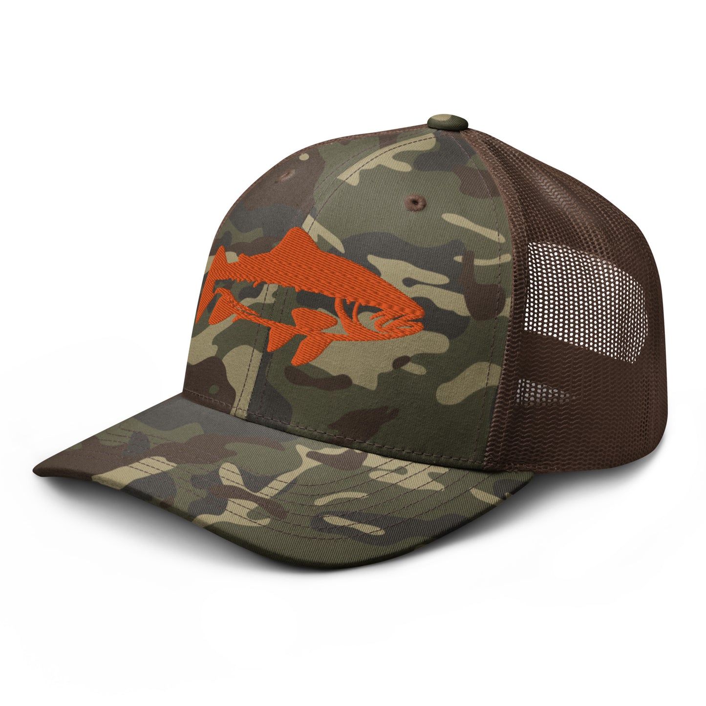 Camouflage Trout trucker hat