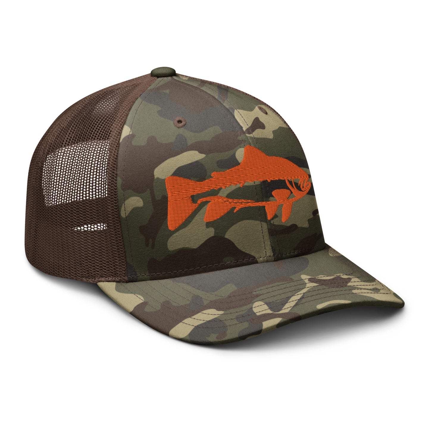 Camouflage Trout trucker hat