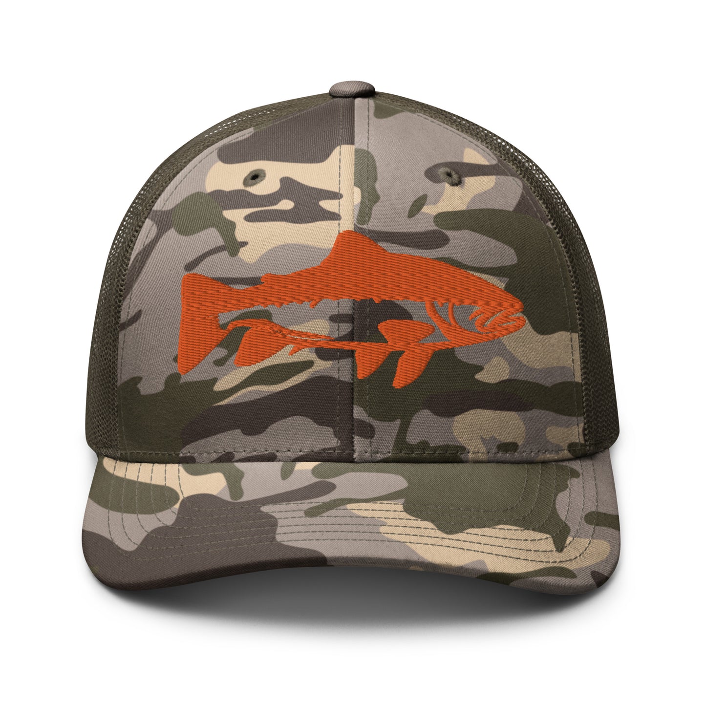 Camouflage Trout trucker hat