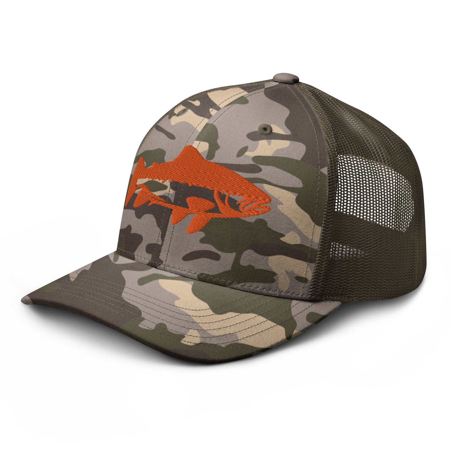 Camouflage Trout trucker hat