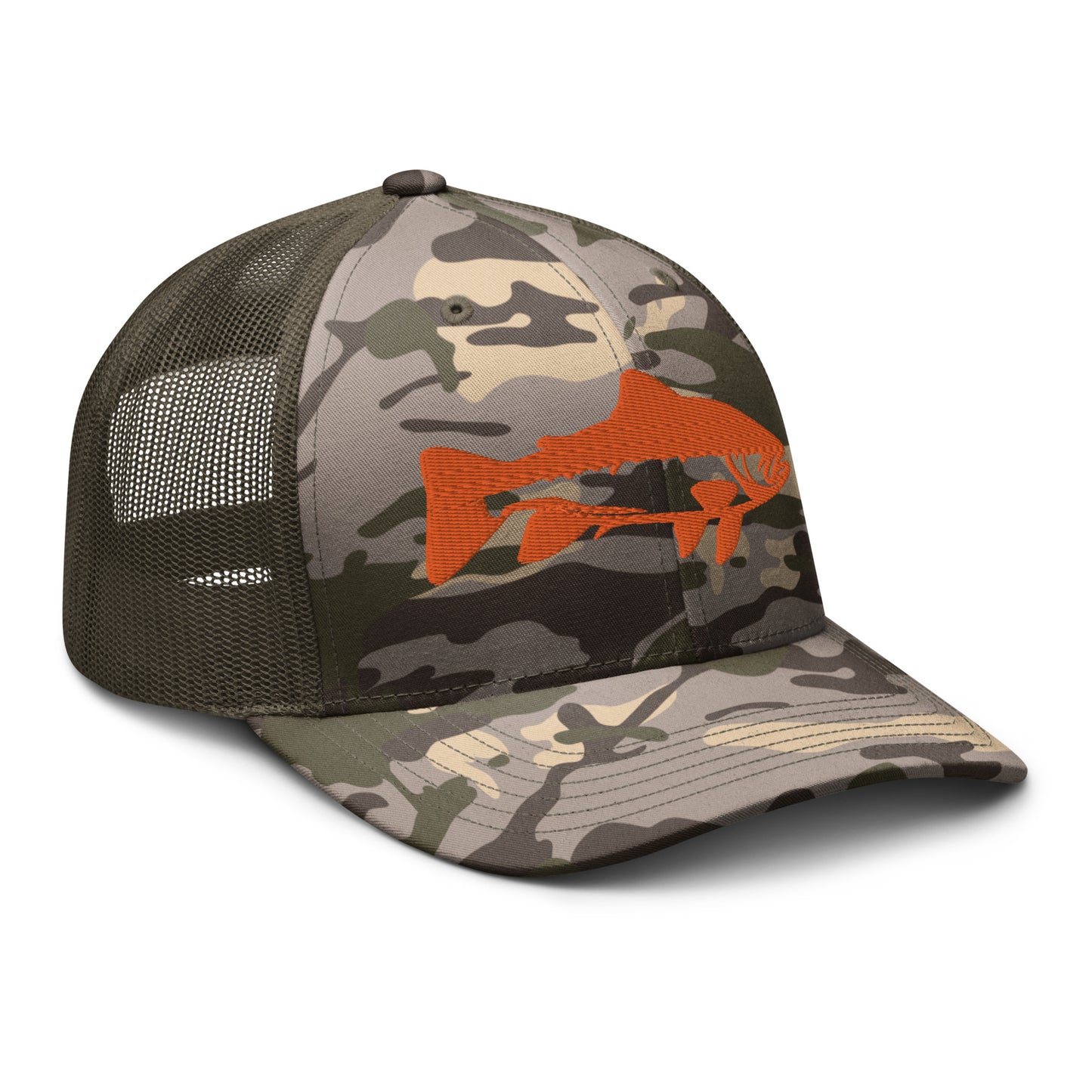 Camouflage Trout trucker hat