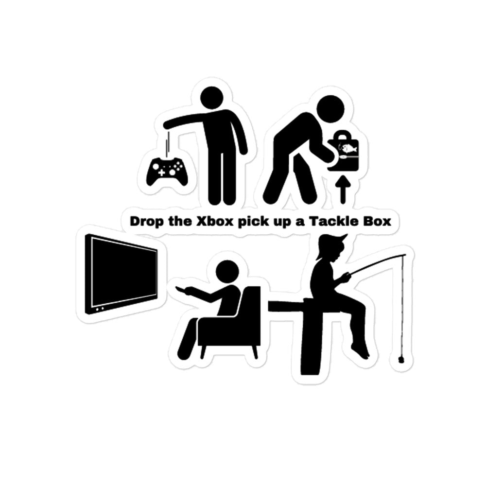 Drop the Xbox Pick Up a Tacklebox stickers