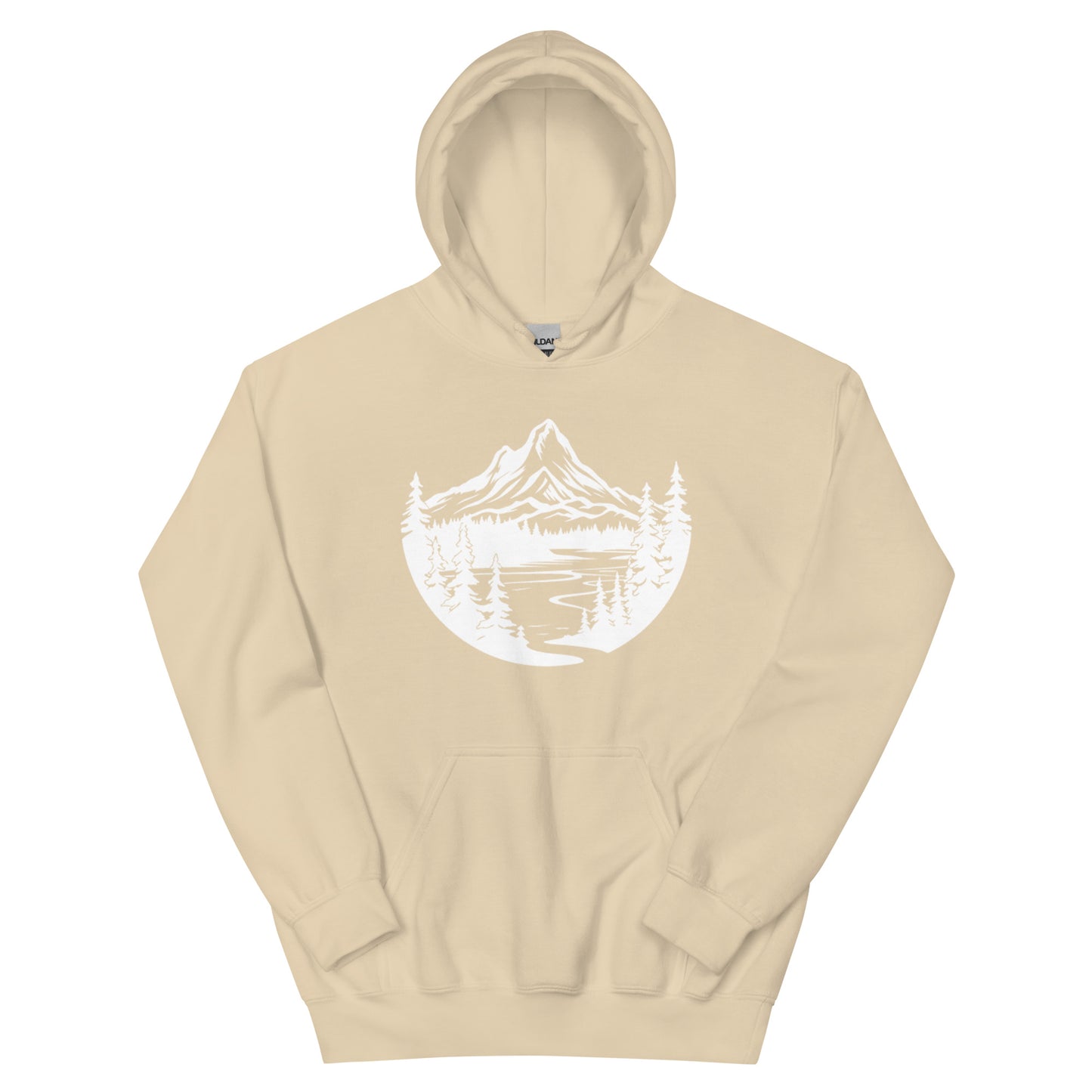 River Mountains Hoodie White Logo