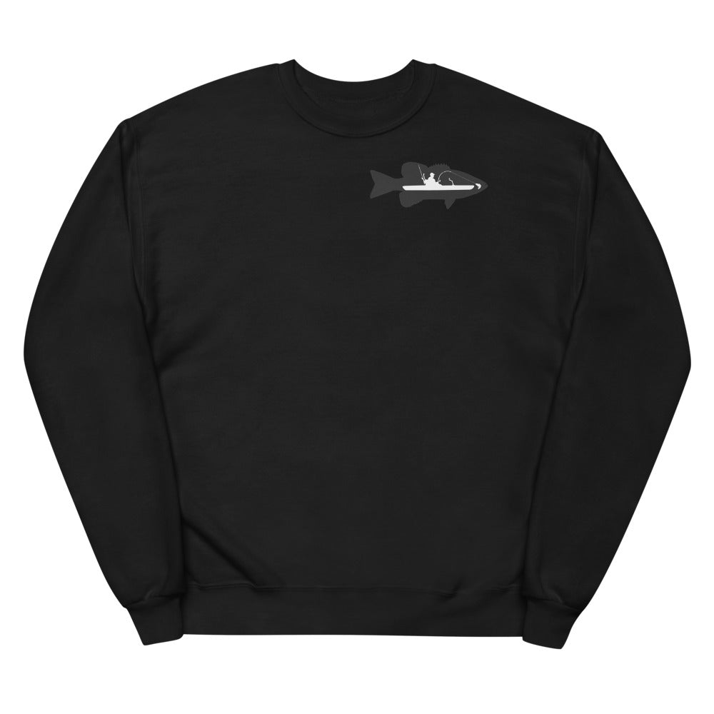 Kayak Bass Fishing Fleece Sweatshirt