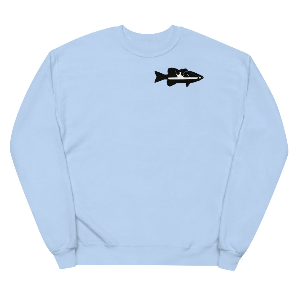 Kayak Bass Fishing Fleece Sweatshirt