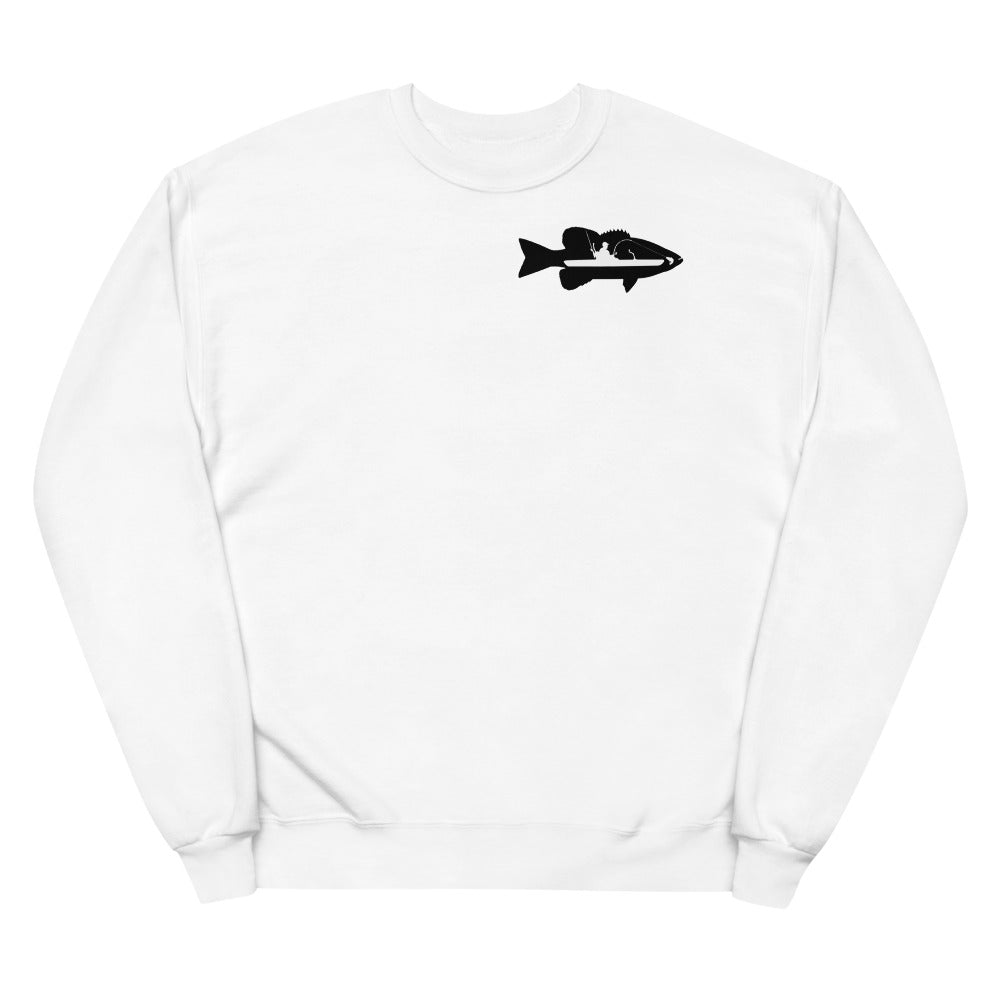 Kayak Bass Fishing Fleece Sweatshirt